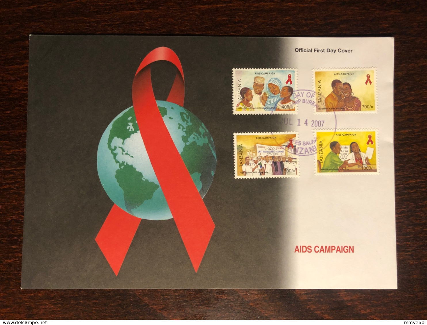 TANZANIA FDC COVER 2007 YEAR  AIDS SIDA HEALTH MEDICINE STAMPS - Tanzania (1964-...)