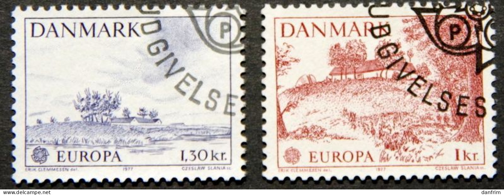 Danmark 1977 EUROPA  MiNr.639-40  (O). (lot K 661 ) - Usado