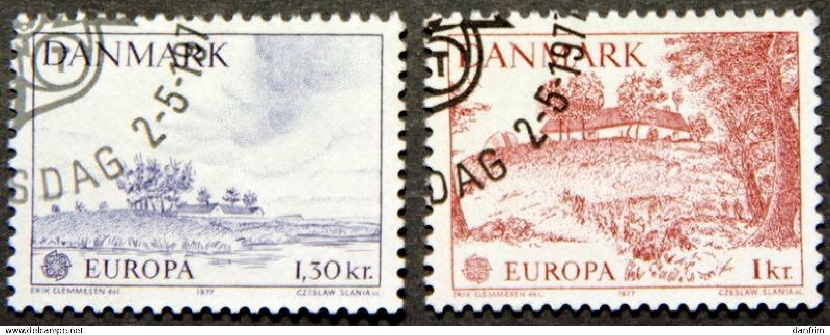 Danmark 1977 EUROPA  MiNr.639-40  (O). (lot K 663 ) - Gebruikt