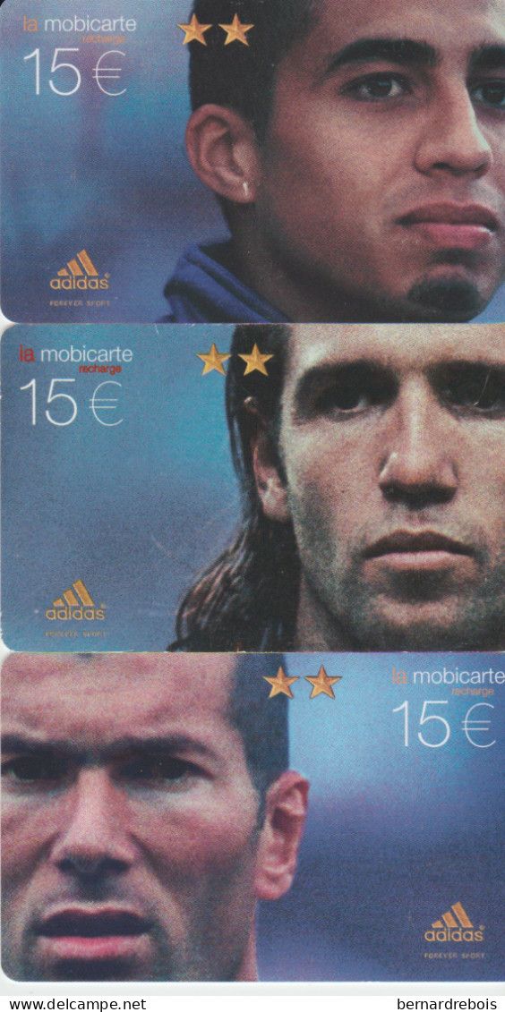 B02 - 3 Mobicartes Champions Du Monde Pour 2 Euros - Cellphone Cards (refills)