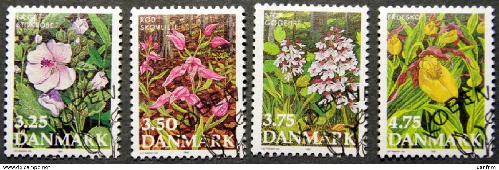 Denmark  1990 Blumen / Flowers  MiNr. 981-984  ( Lot K 685) - Oblitérés