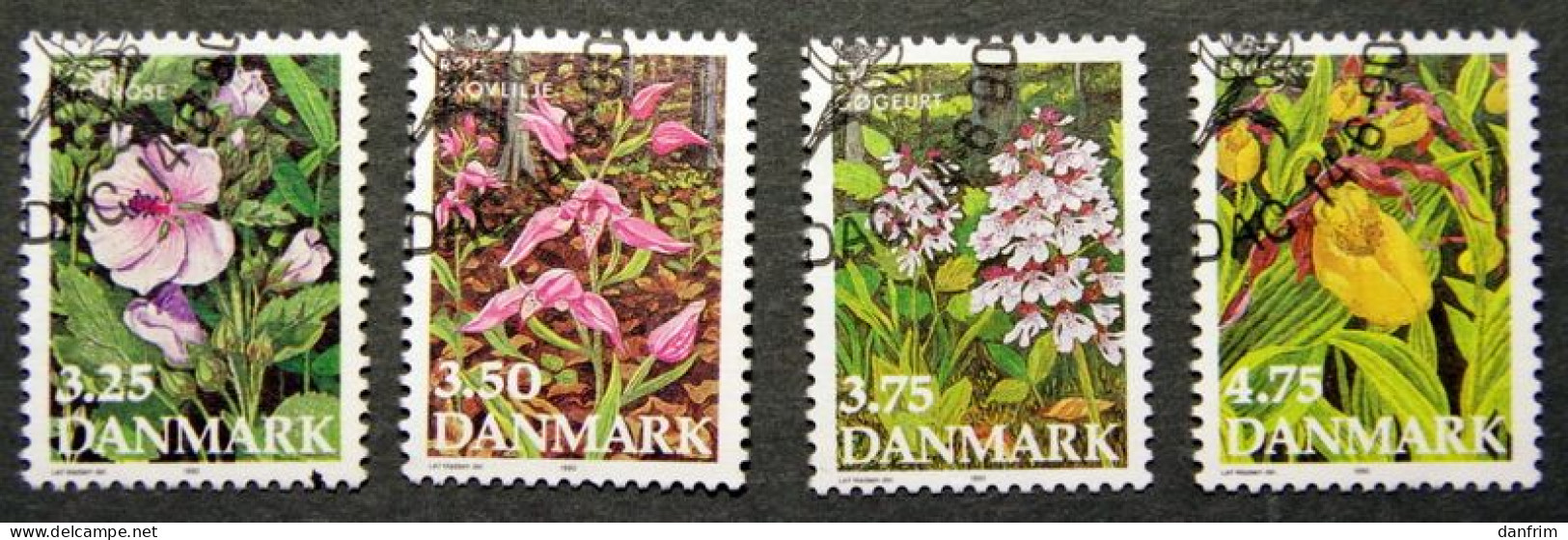 Denmark  1990 Blumen / Flowers  MiNr. 981-984  ( Lot K 687) - Used Stamps