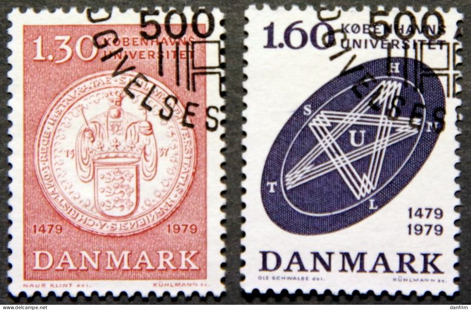 Denmark 1979 500th Ann.of Kobenhavn University  MiNr.677-78  (O). (lot K 691 ) - Usado