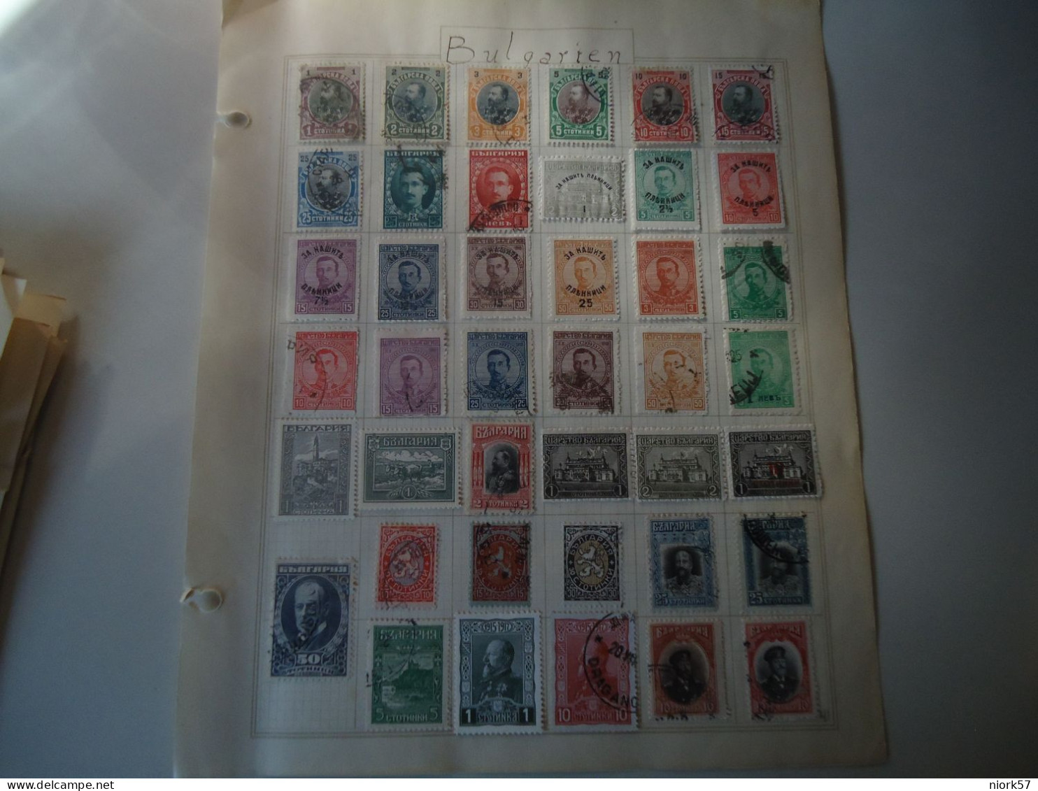 BULGARIA  41 STAMPS OLD ON PAPERS PAGES WITH  POSTMARK   AND MLN 3 SCAN - Altri & Non Classificati