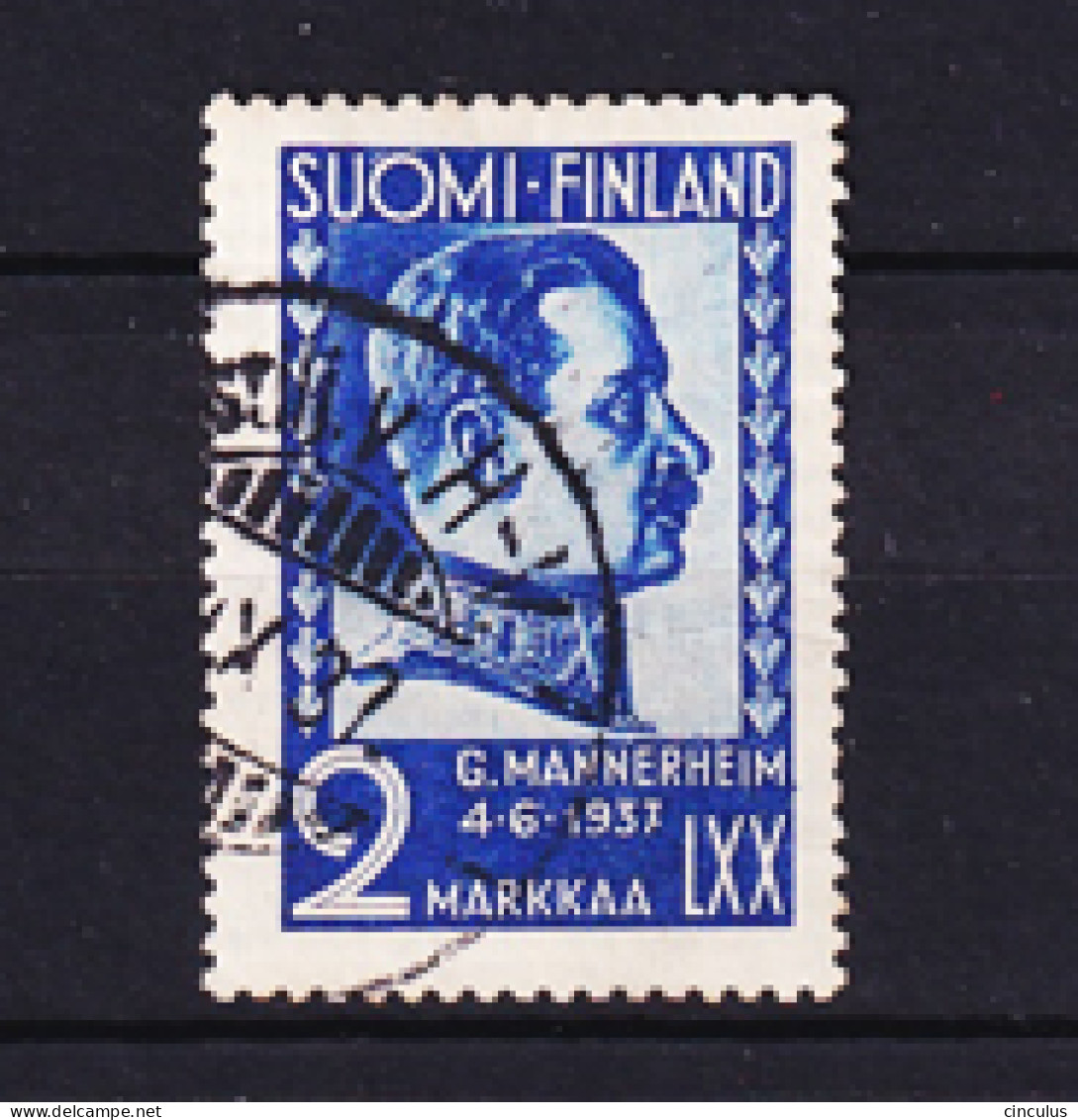 1937. Finland. 70th Birthday Of Field Marshal Carl Gustav Emil Mannerheim. Used. Mi. Nr. 203 - Oblitérés