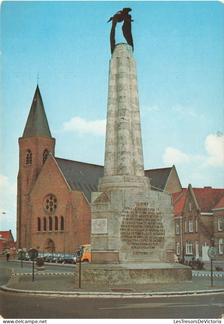 BELGIQUE - Poelkapelle - O.L Vrouwkerk - Vue Sur Le Monument Guynemer - Colorisé - Carte Postale - Langemark-Poelkapelle