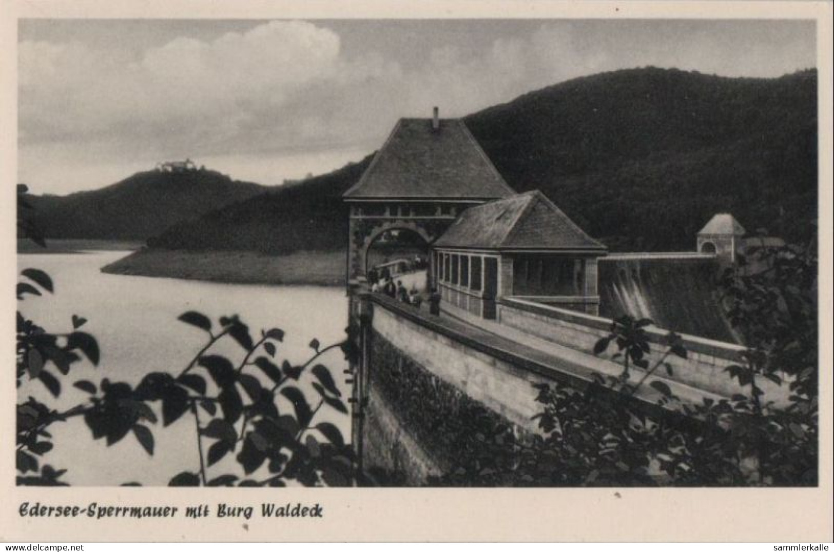 87036 - Edersee - Sperrmauer Mit Burg Waldeck - Ca. 1955 - Edersee (Waldeck)