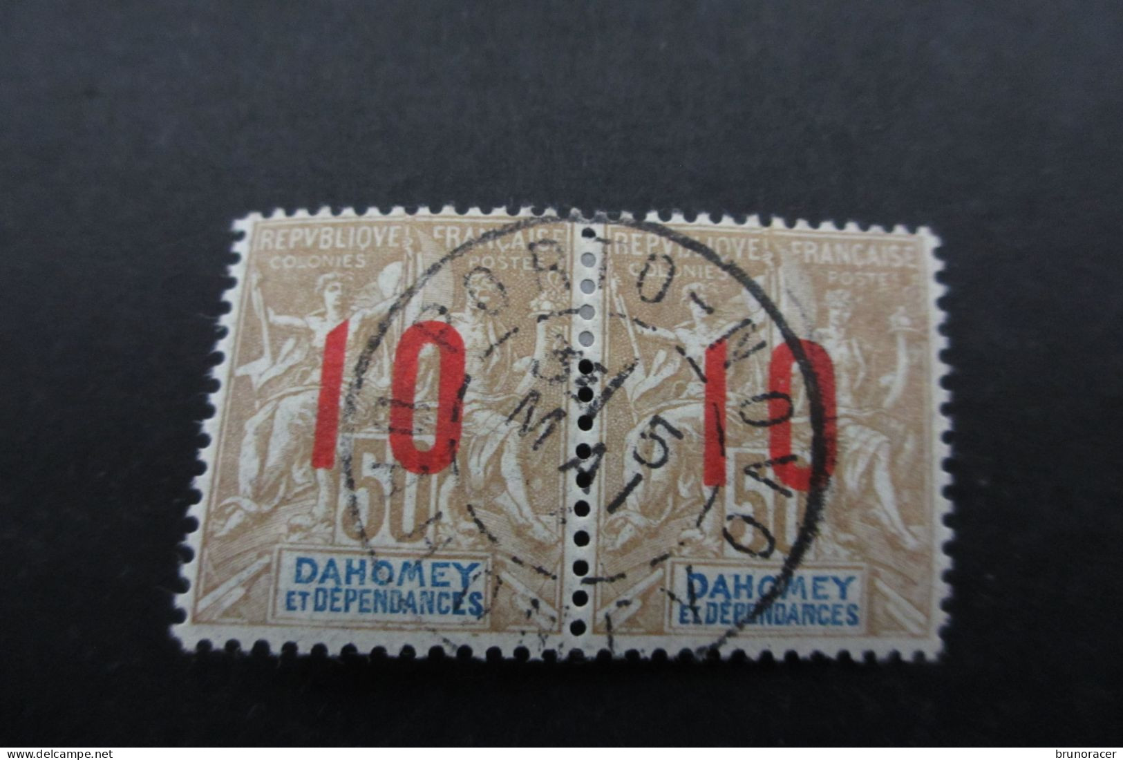 DAHOMEY N°40Aa. CHIFFRES ESPACES TENANT A UN NORMAL Oblit. TTB COTE 210 EUROS  VOIR SCANS - Used Stamps