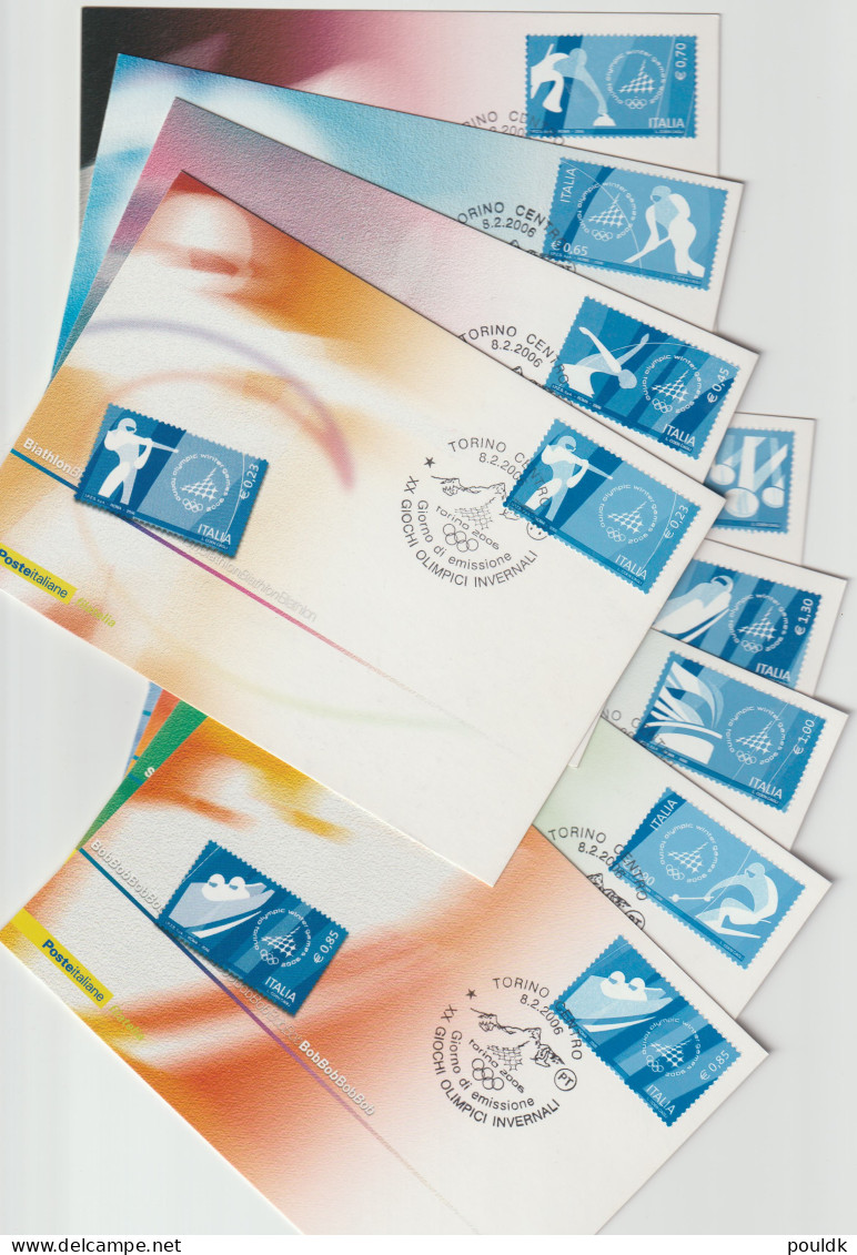 Nine Italian Maximum Cards 2006 Olympic Games In Torino. Postal Weight Approx 0,099 Gr. Please Read Sales Conditions - Invierno 2006: Turín