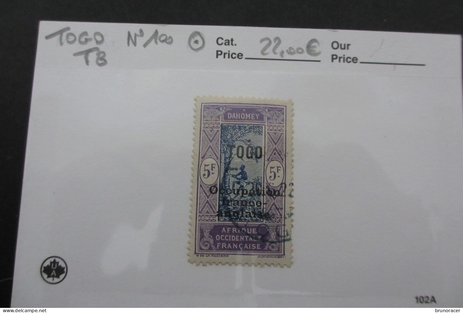 TOGO N°100 Oblit. TB COTE 22 EUROS  VOIR SCANS - Used Stamps