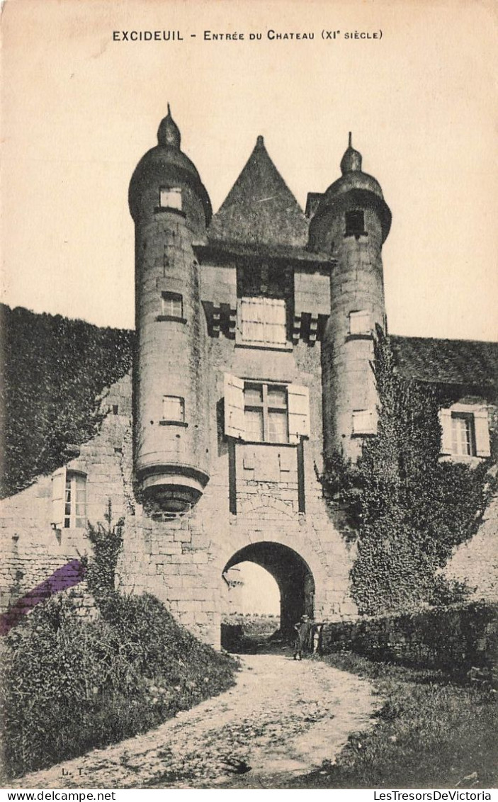 FRANCE - Excideuil - Vue De L'entrée Du Château (Xi E Siècle) - Vue Générale - Carte Postale Ancienne - Nontron