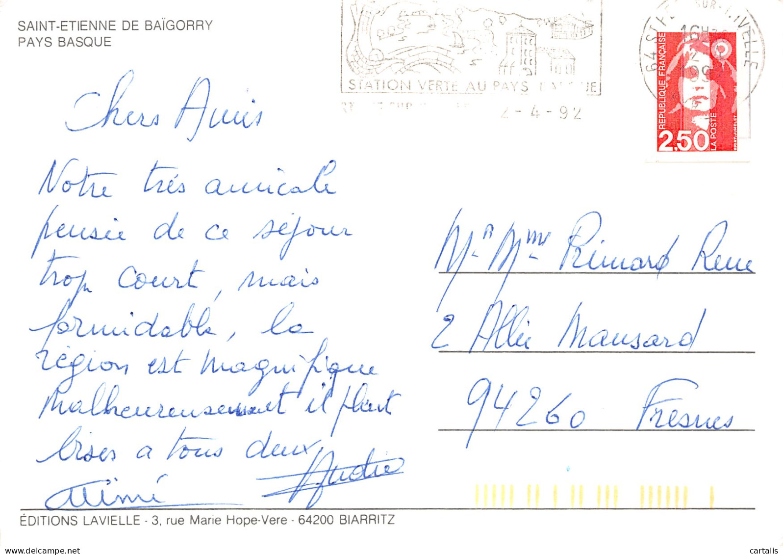 64-SAINT ETIENNE DE BAIGORRY-N°4284-B/0373 - Saint Etienne De Baigorry