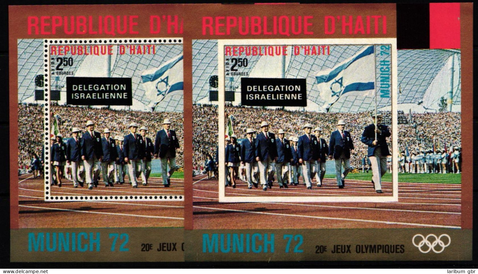 Haiti Block 49 Und Block 49 Geschnitten Postfrisch Olympische Spiele #JY222 - Haiti