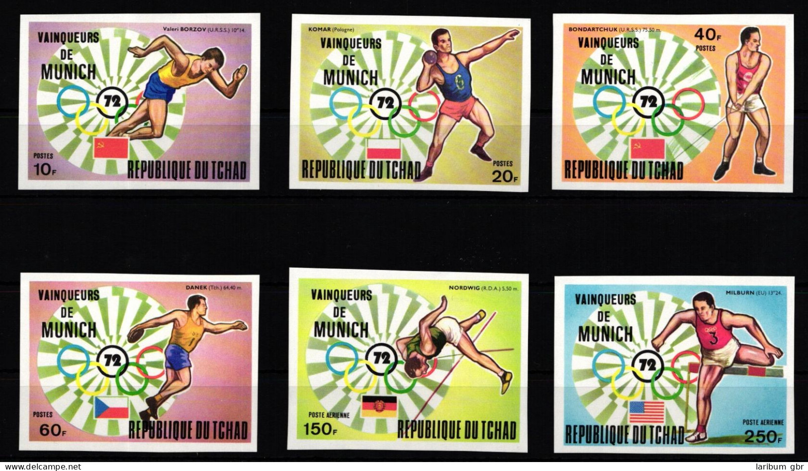 Tschad 620B-625B Postfrisch Olympische Spiele #JY287 - Tschad (1960-...)