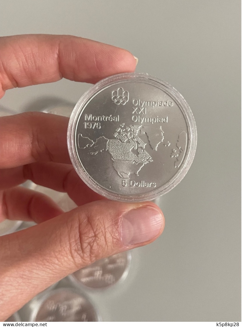 1976 Olympics Canada Silver Coins, 14 $5 Coins, Full Set, $35 Each - Canada