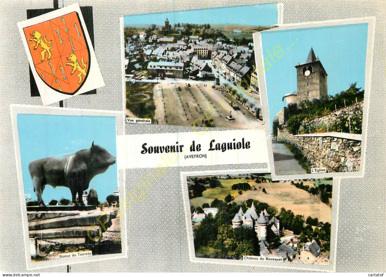 12.  Souvenir De LAGUIOLE .  CP Multivues . - Laguiole