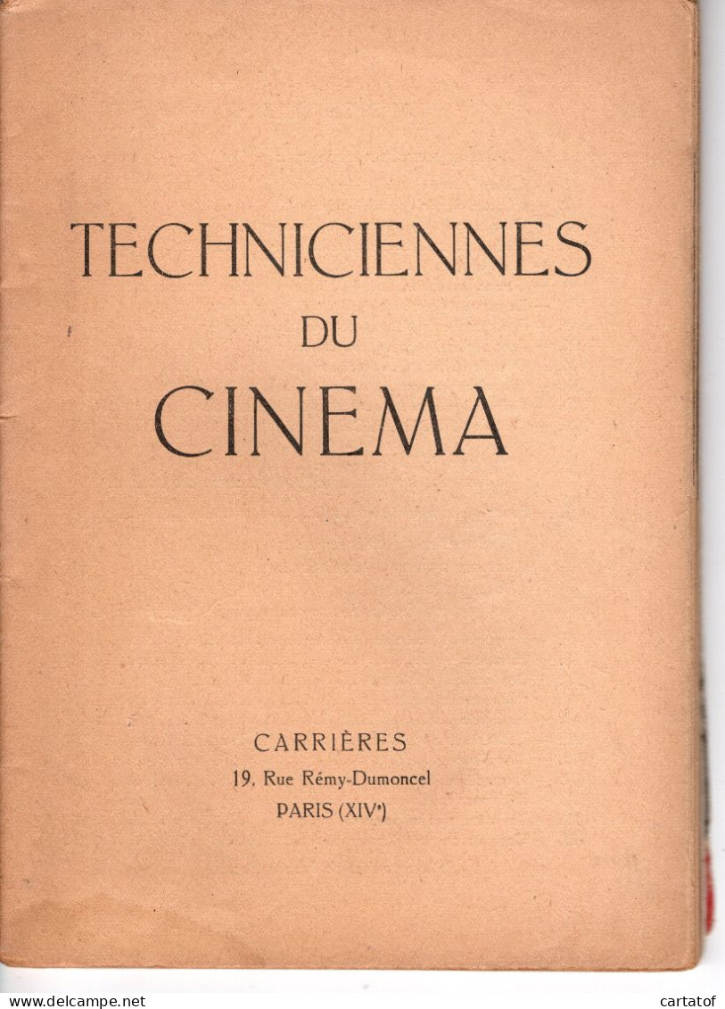 CARRIERES .  Je Veux Faire Du Cinéma . Christianne Fournier . Toutes Les Carrières Féminines ... - Cinéma