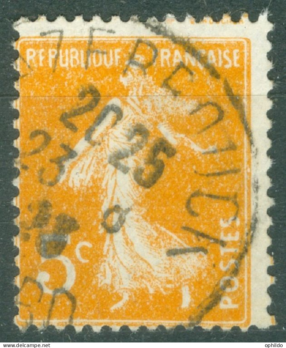 France   158 Ob TB    Semeuse Impression Defectueuse - Used Stamps