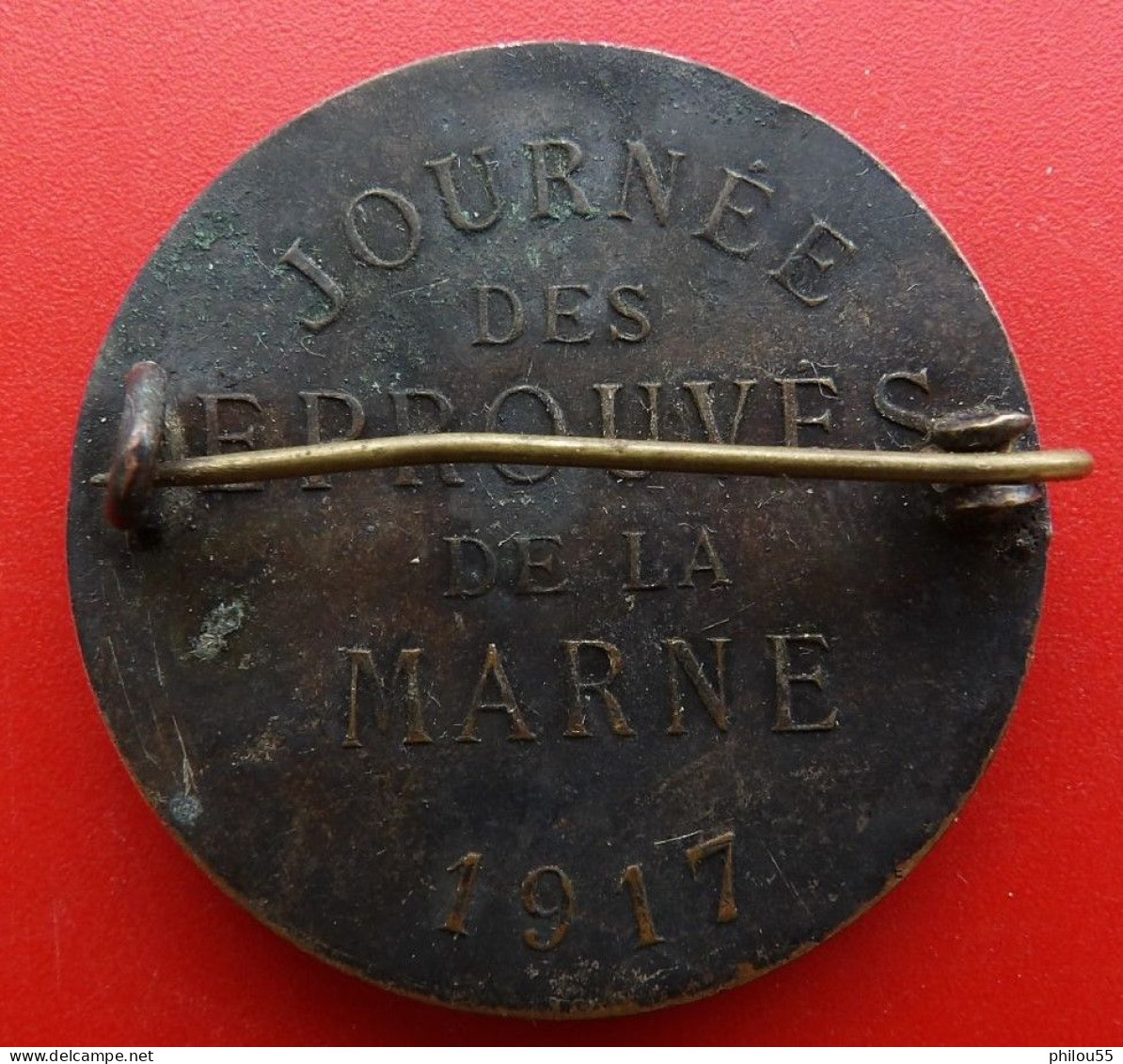 Insigne Broche 51 Journee Des Eprouves De La Marne 1917 - France