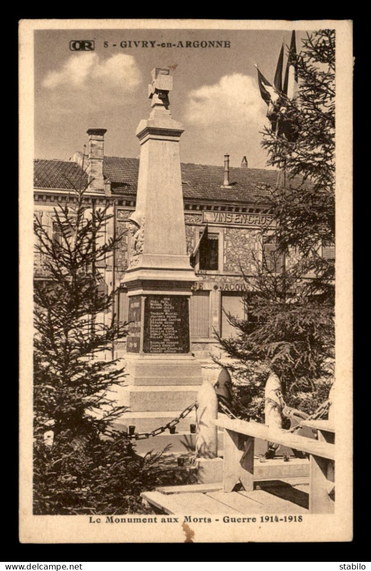 51 - GIVRY-EN-ARGONNE - LE MONUMENT AUX MORTS - Givry En Argonne