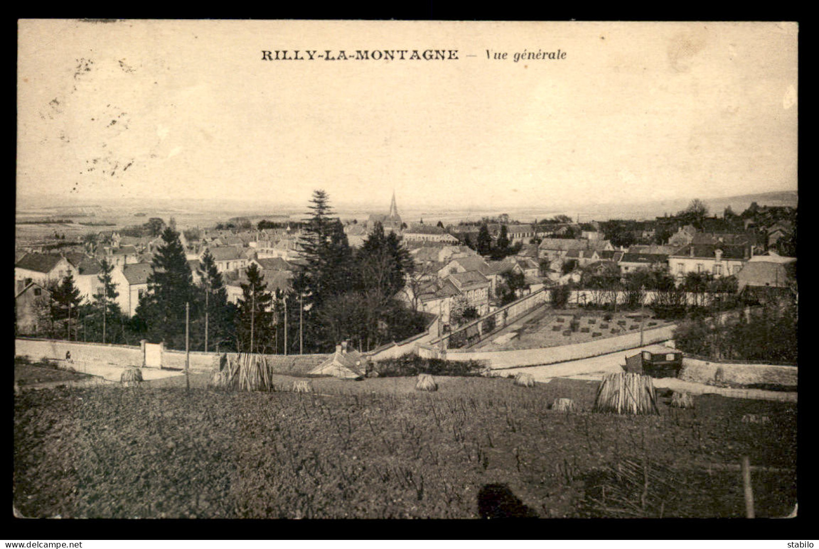 51 - RILLY-LA-MONTAGNE - VUE GENERALE - AU VERSO CHAMPAGNE MASSE PERE ET FILS - Rilly-la-Montagne