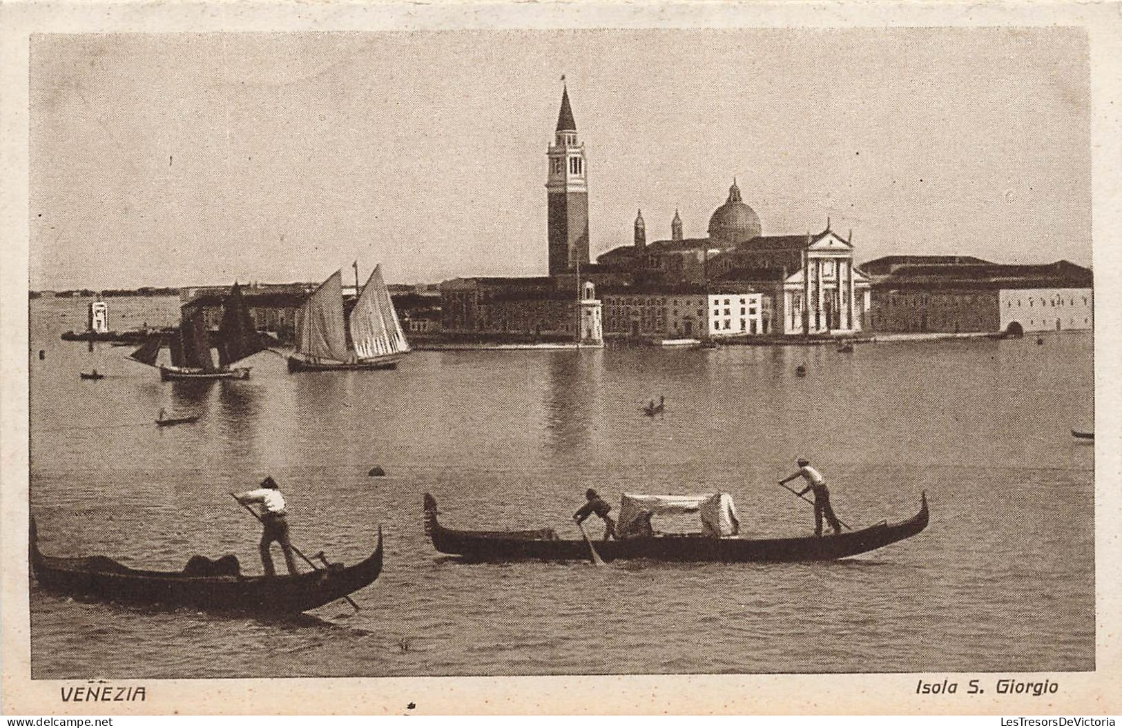 ITALIE - Venezia - Isola S Giorgia - Vue Sur La Mer - Plusieurs Barques - Carte Postale Ancienne - Venezia (Venice)