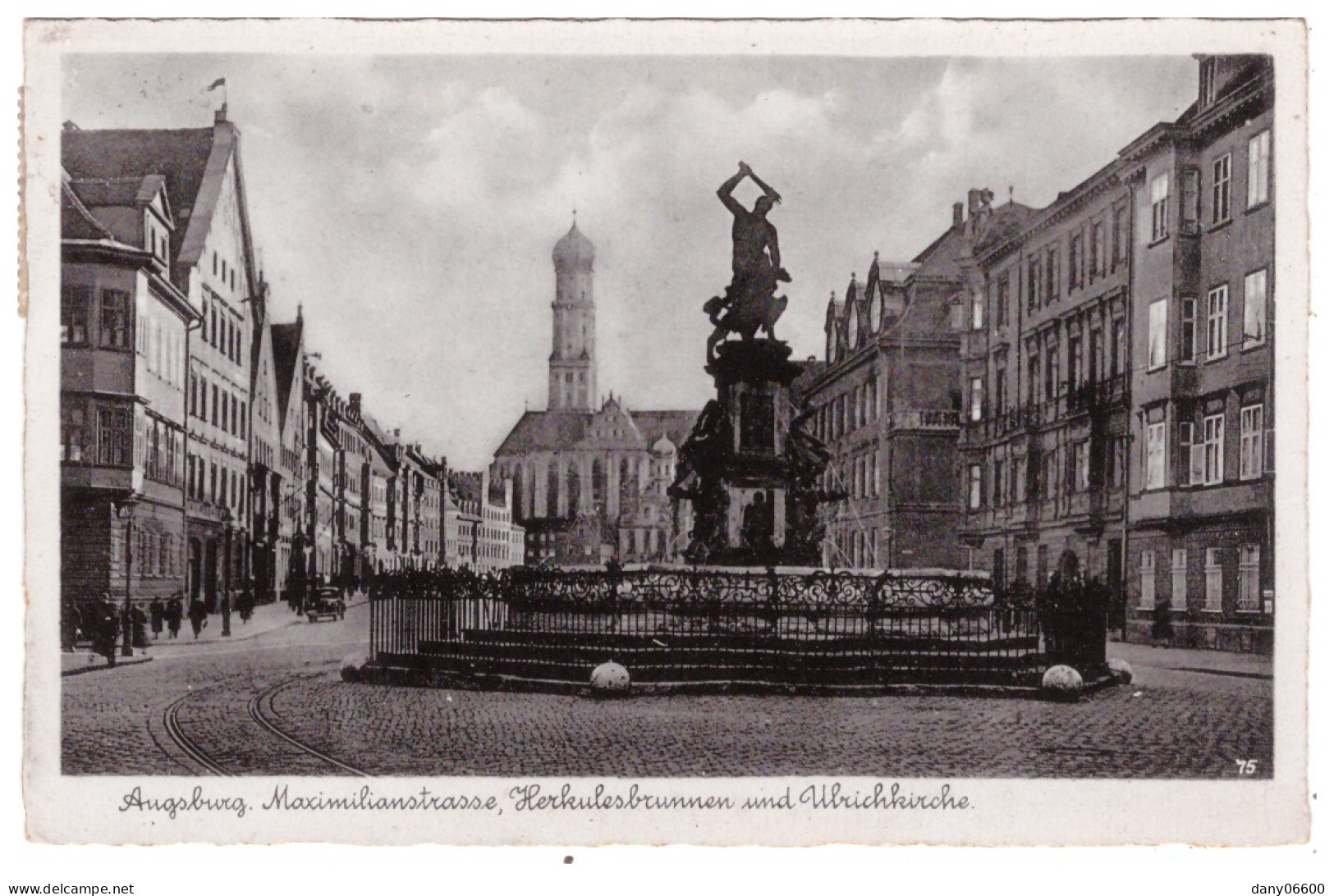 AUGSBURG - Maximilianstrasse, Herkulesbrunnen Und Ubrichkirche (carte Photo Animée) - Augsburg