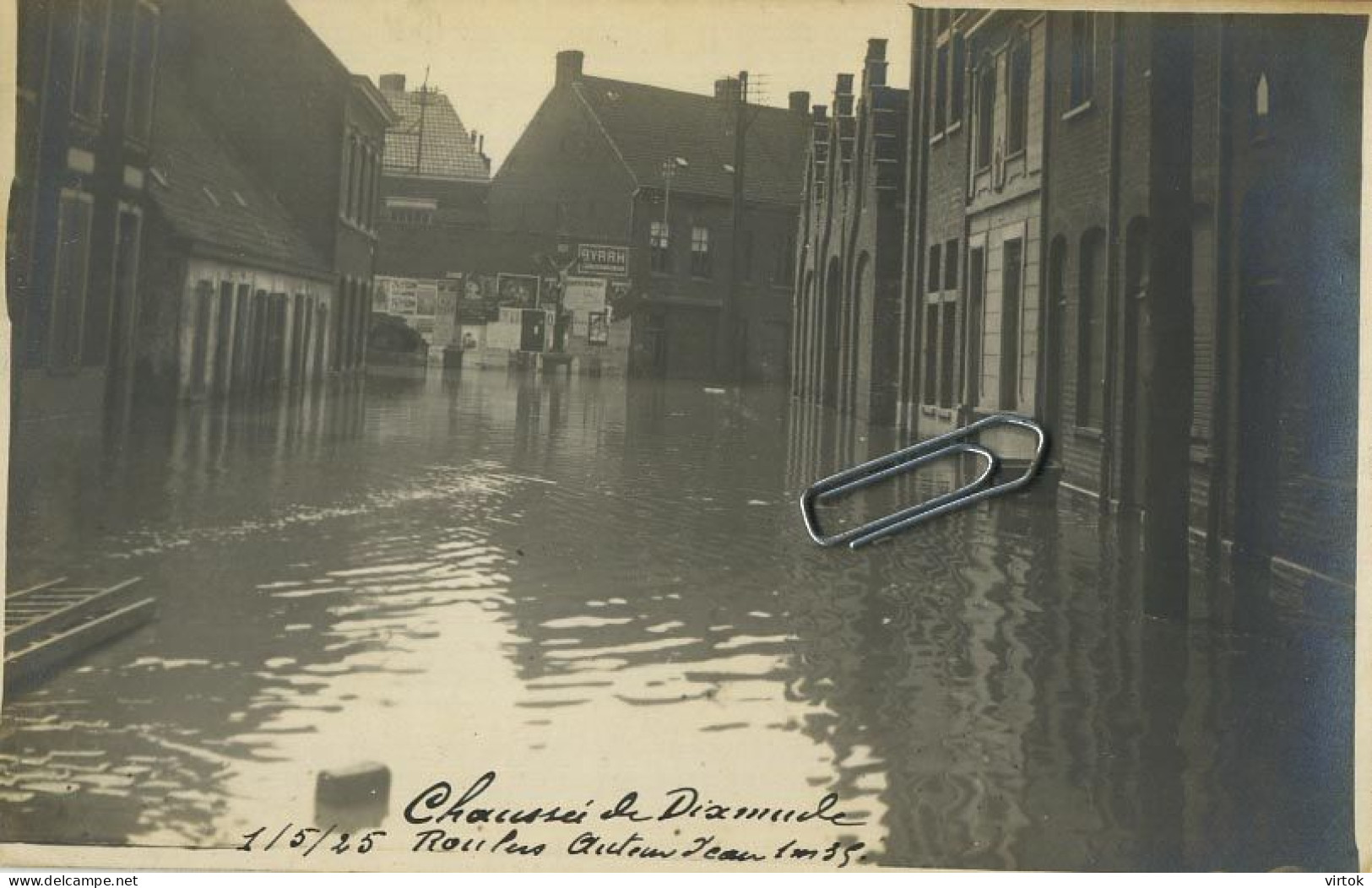 Roeselare :  Fotokaart : Overstroming 1925 - Röselare