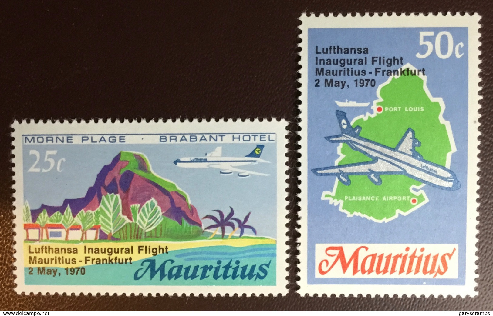 Mauritius 1970 Inaugural Lufthansa Flight MNH - Mauritius (1968-...)