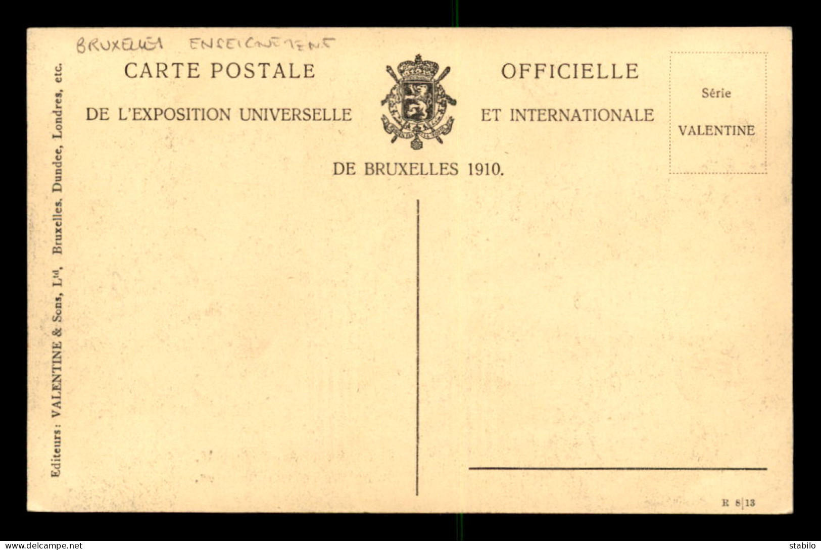 BELGIQUE - BRUXELLES - EXPOSITION 1910 - PALAIS DES TRAVAUX FEMININS - REPASSAGE - FER A REPASSER - Education, Schools And Universities