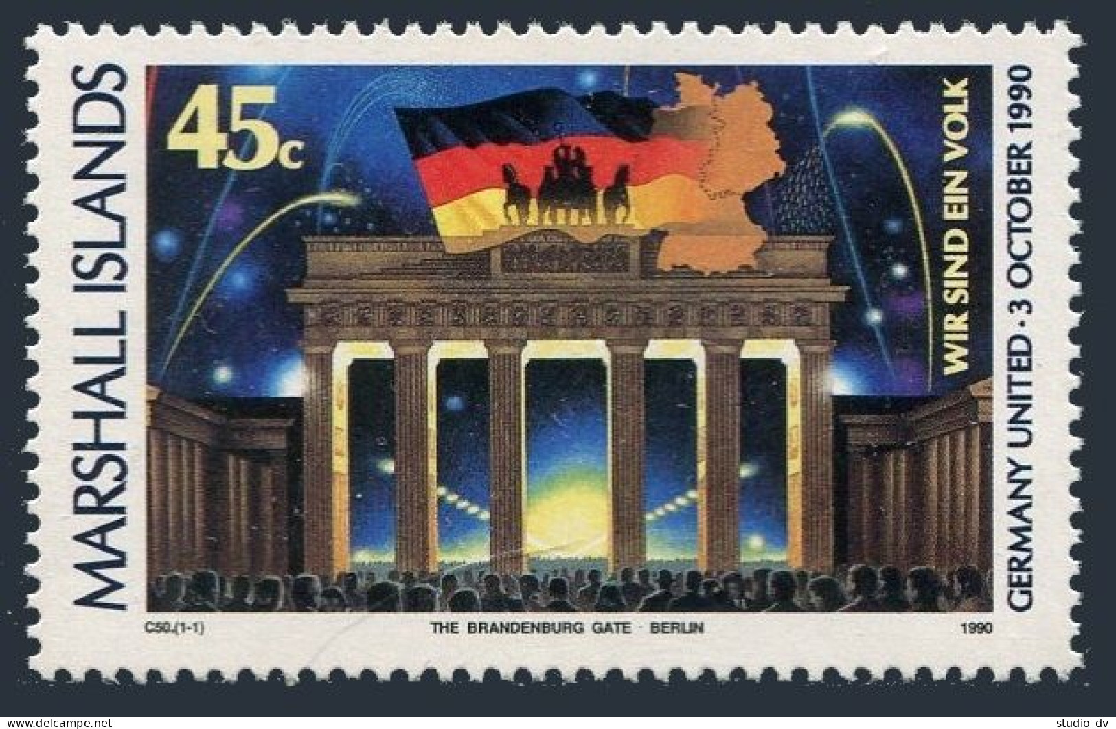 Marshall 382, MNH. Michel 320. German Reunification, 1990. - Marshall