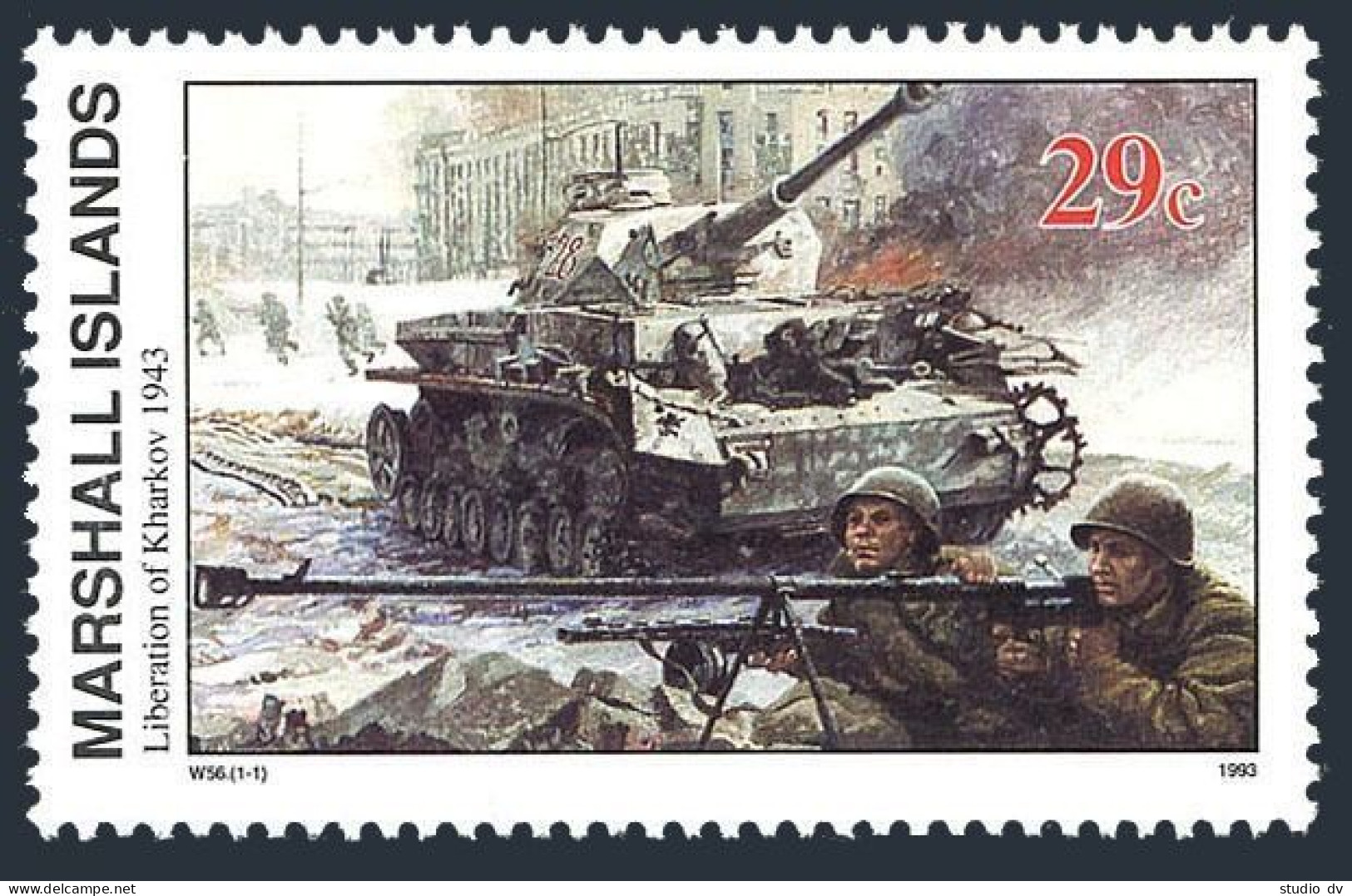 Marshall 330, MNH. Michel 453. WW II, Liberation Of Kharkov, 1943, 1993. - Marshall