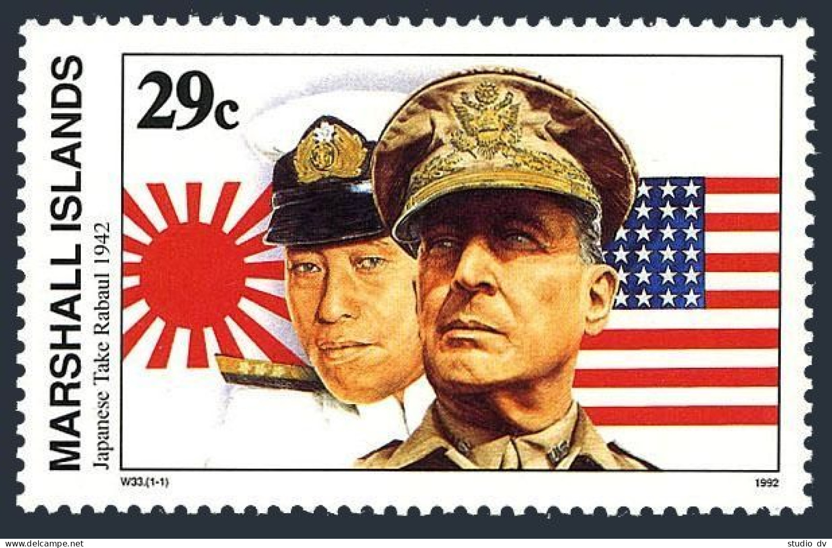 Marshall 299, MNH. Mi 297. WW II, Japanese Capture Rabaul,01.23.1942. - Marshall