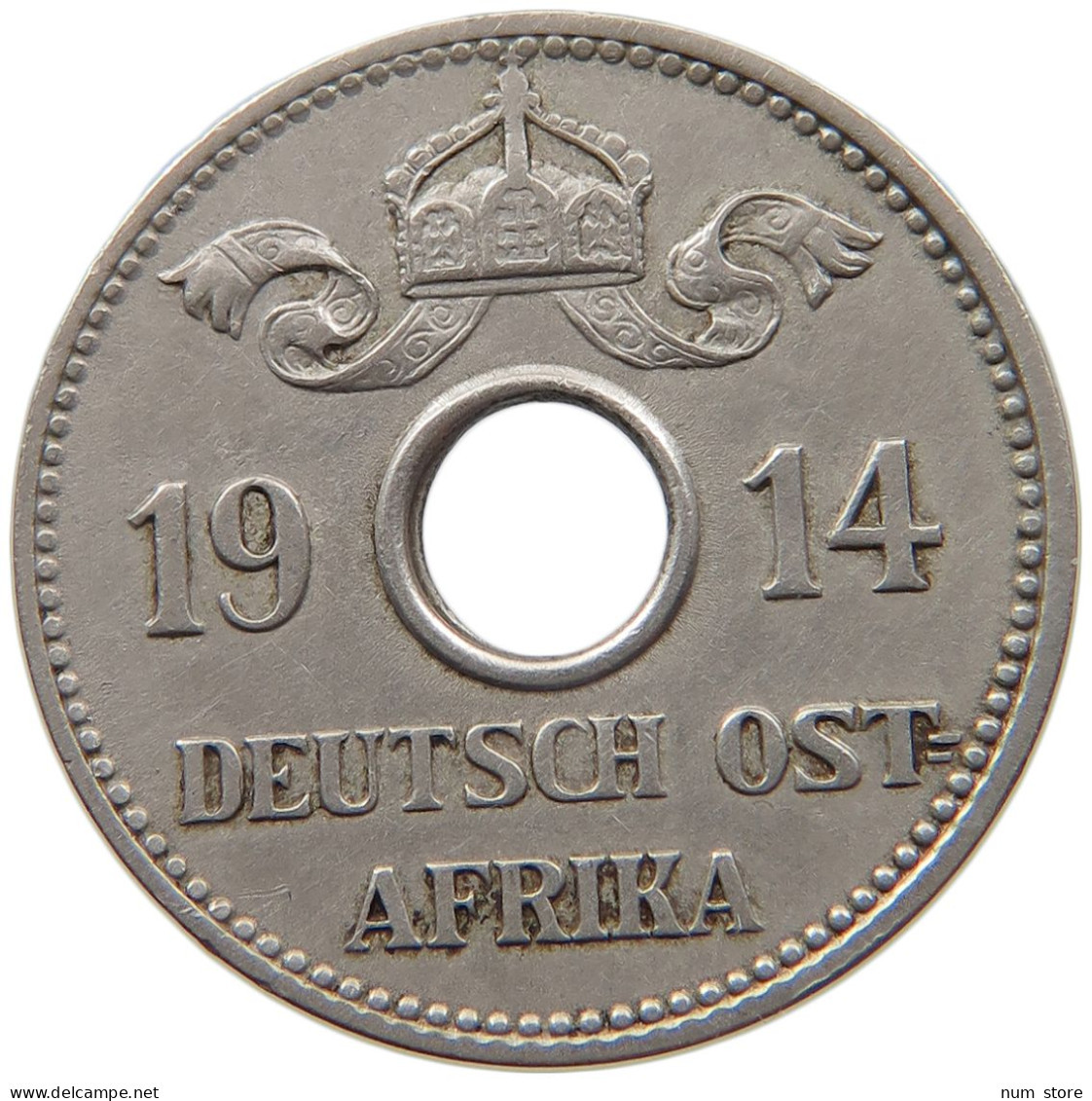 DEUTSCH OSTAFRIKA 5 HELLER 1914 J  #MA 099803 - África Oriental Alemana