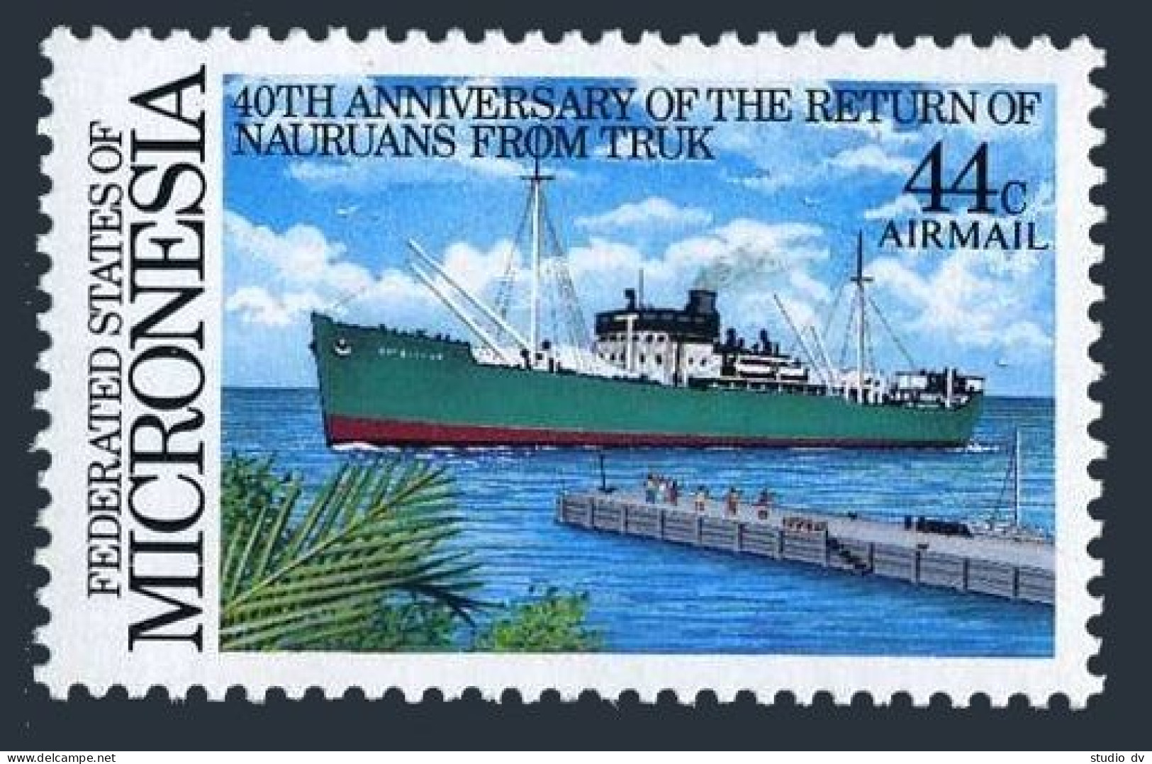 Micronesia C20,MNH.Michel 52. Ship In Port,1986. - Mikronesien