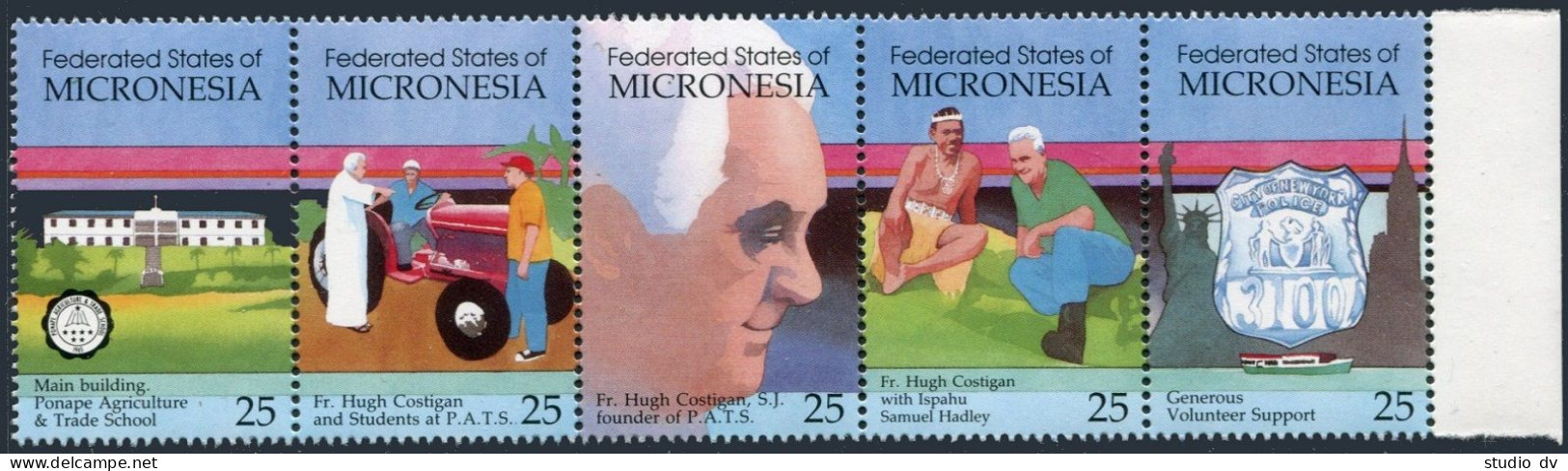 Micronesia 116-120a, MNH. Mi 188-192. Pohnpei Agricultural School, 25th Ann.1990 - Micronesia