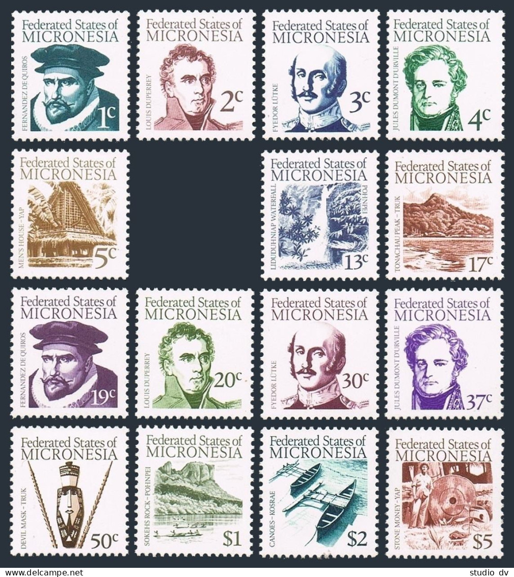 Micronesia 5-9,11-20,MNH.Michel 5.20. Early Explorers And Main Features,1984. - Micronésie