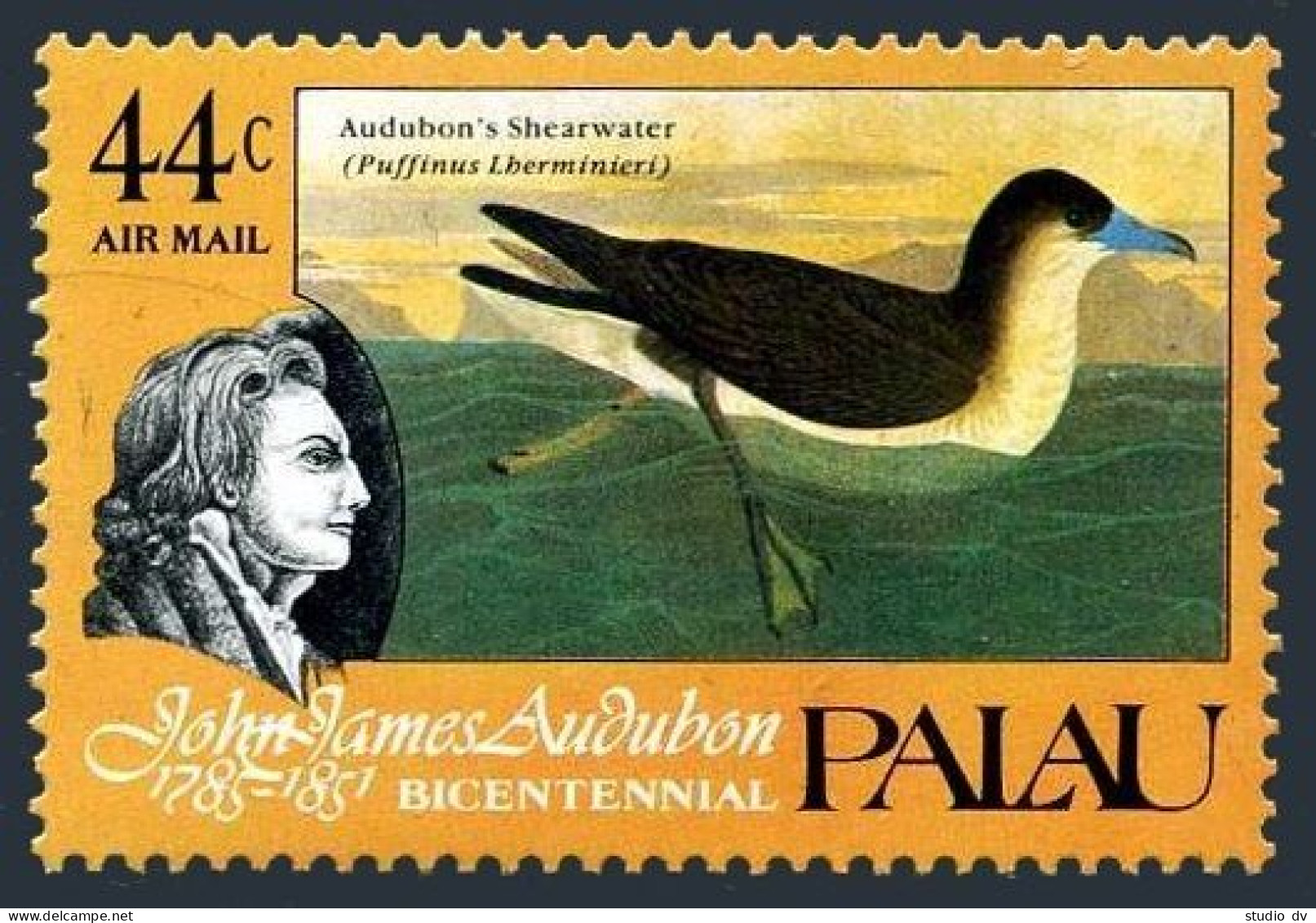 Palau 63-66a Block, C5, MNH. Michel 65-69. Audubon's Birds 1985. Shear-water. - Palau