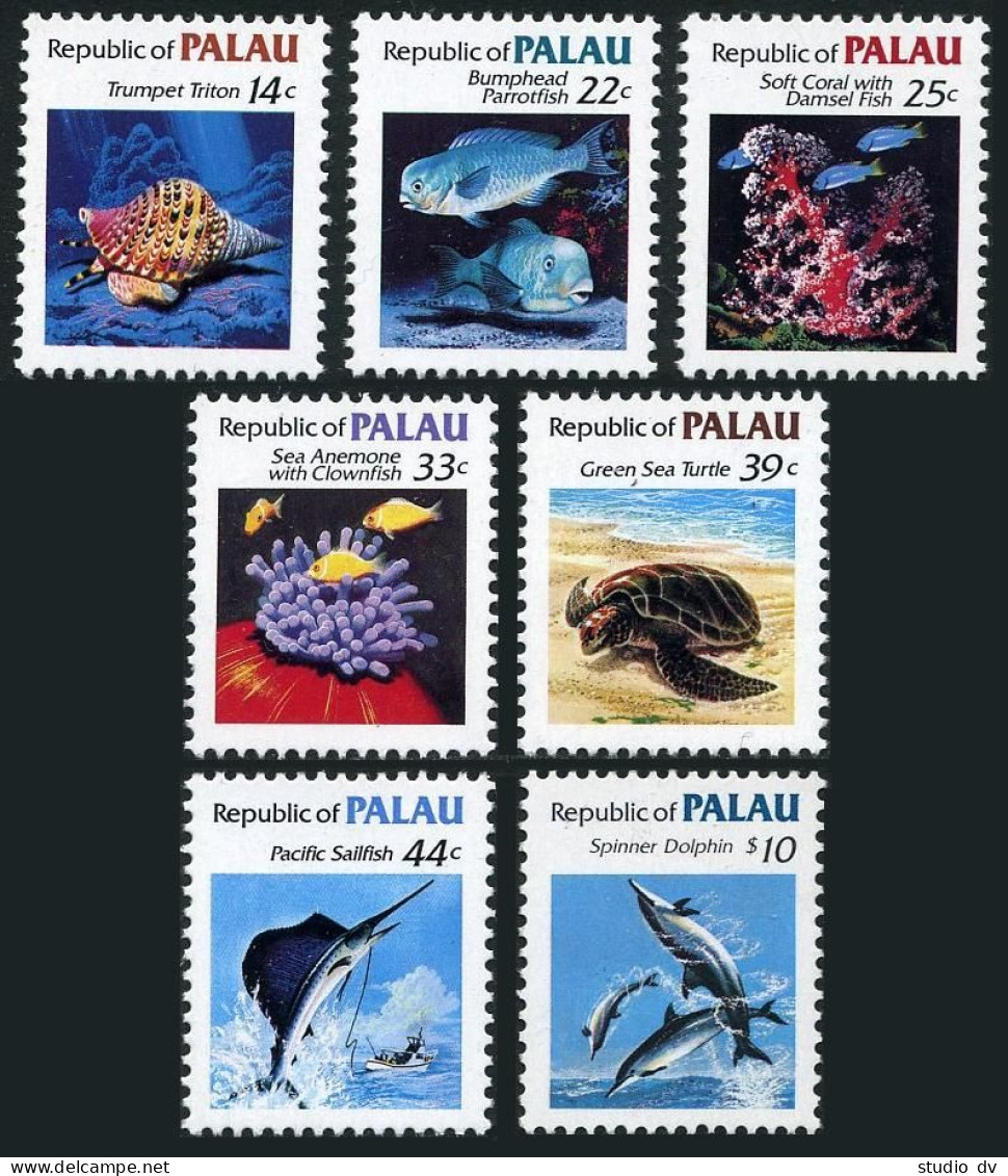 Palau 9-21,75-85, MNH. Michel 9-19,59-60,4-79,105. Marine Life 1983-1985. - Palau