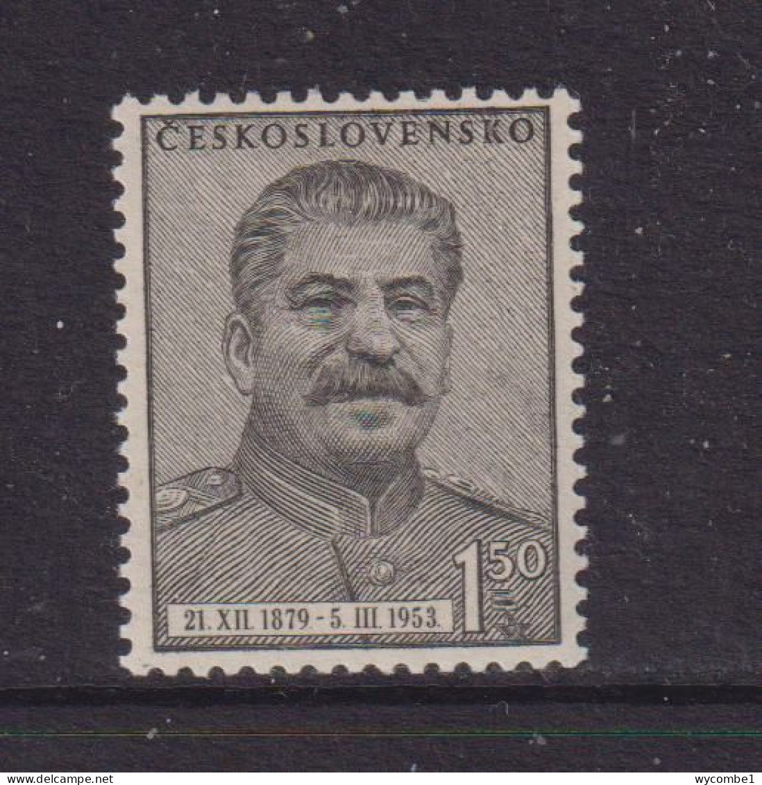 CZECHOSLOVAKIA  - 1953  Stalin 1k50  Never Hinged Mint - Ungebraucht