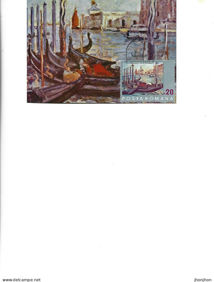 Romania -  Maximum Postcard 1967 - Painting By Nicolae Darascu -  "Marine" - Cartes-maximum (CM)