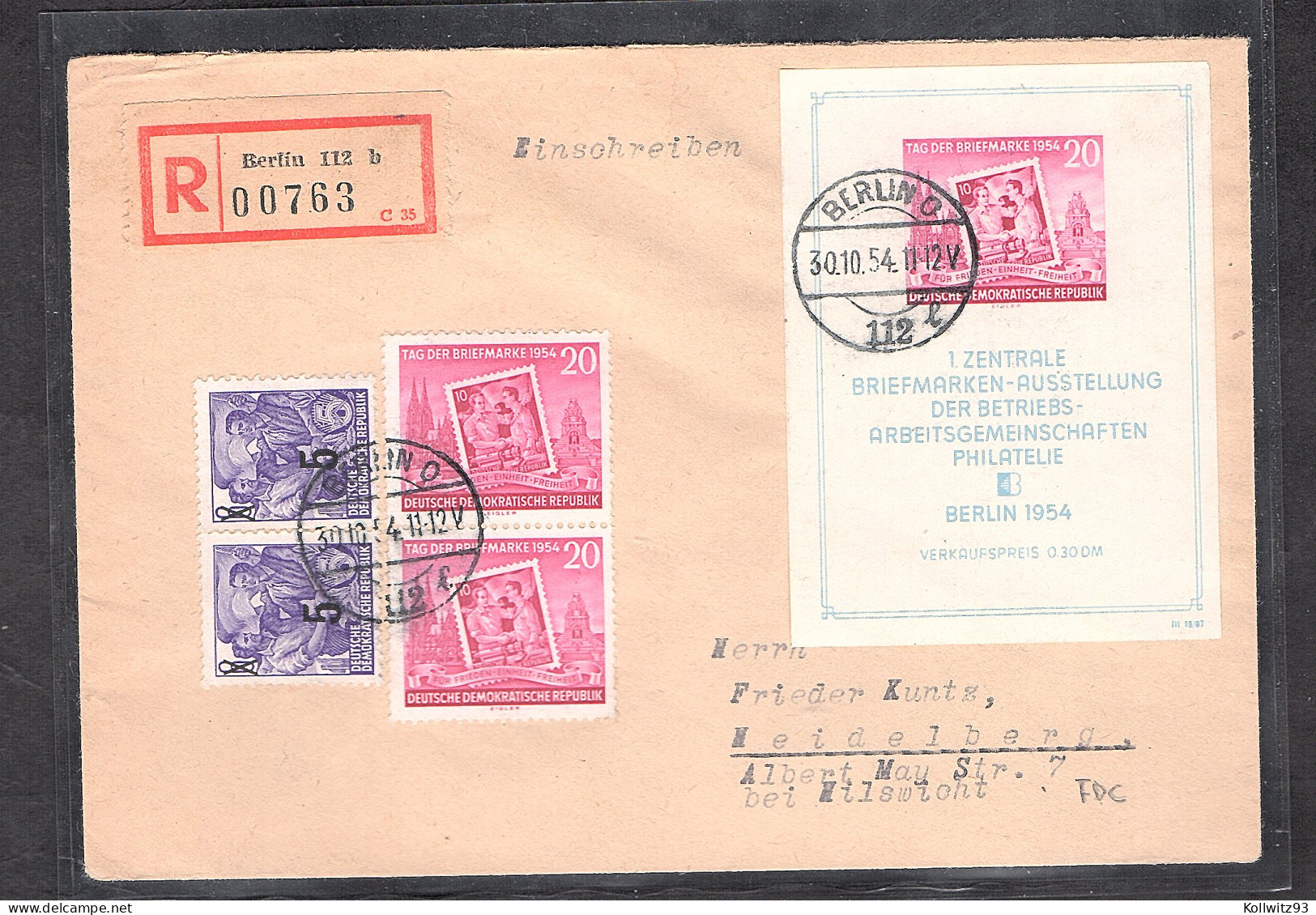 DDR.FDC. Mi.-Nr. Block 10 R-Fernbrief Gelaufen, Signiert Mayer - Other & Unclassified