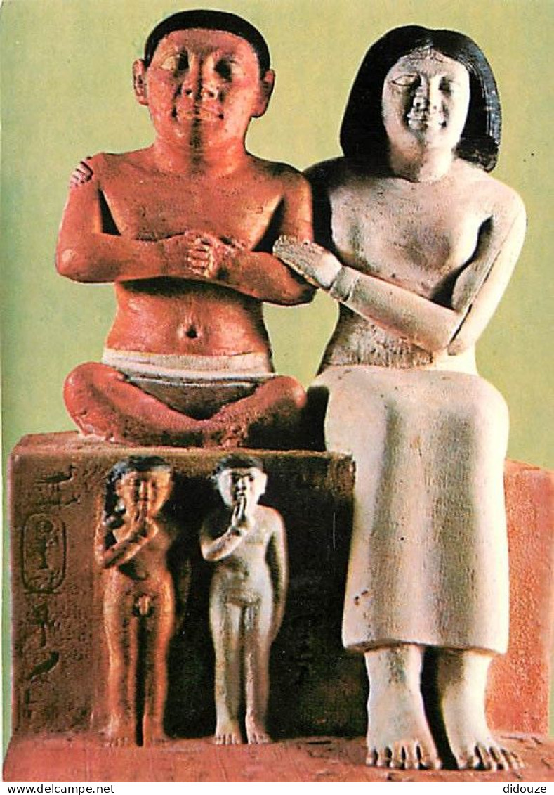 Egypte - Le Caire - Cairo - Musée Archéologique - Antiquité Egyptienne - Dwarf Seneb , His Wife Senetyotes And Two Child - Musées