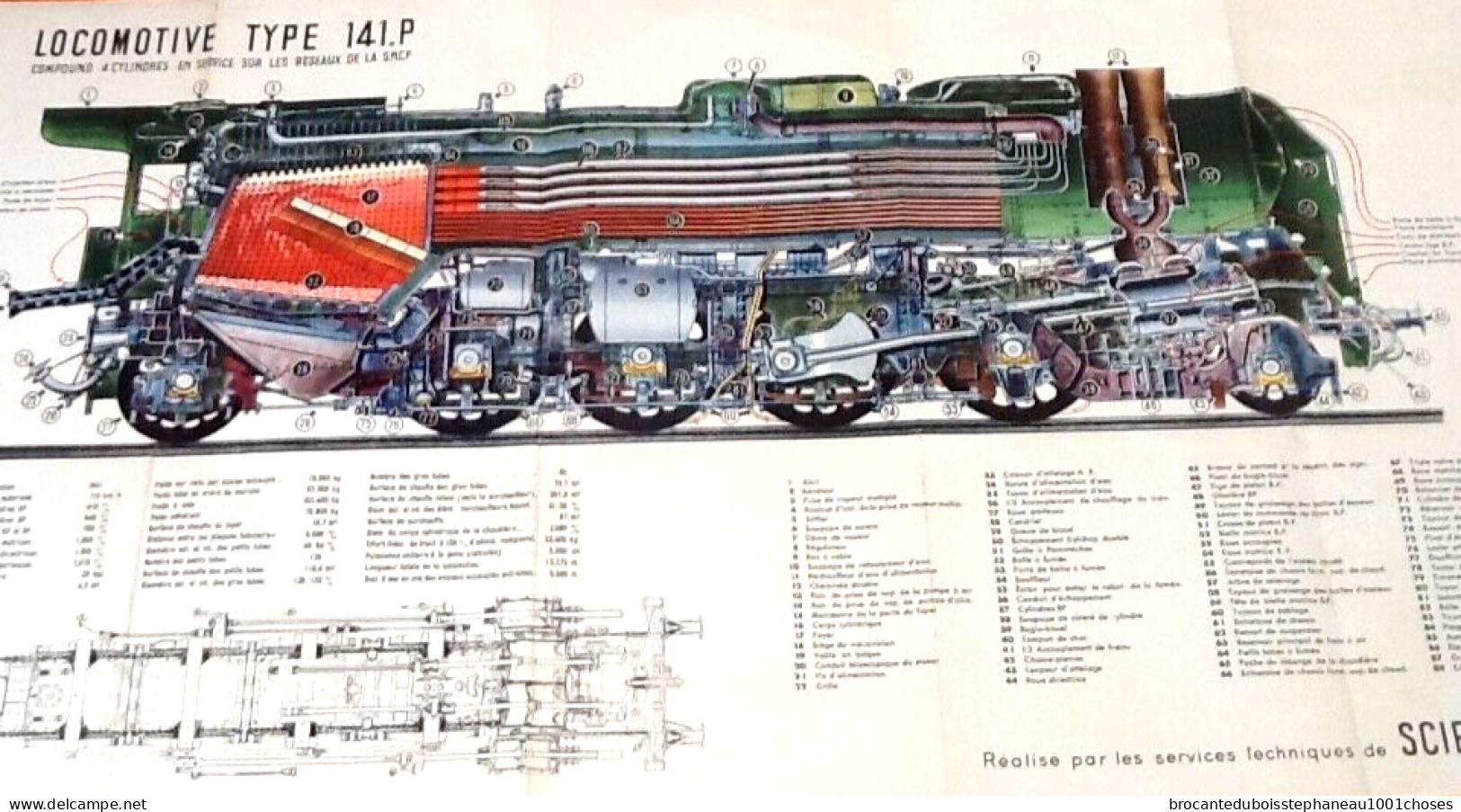 Affiche / Poster  Locomotive Type 141.P  Compund 4 Cylindres - Posters