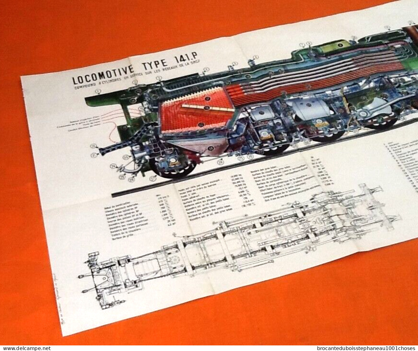 Affiche / Poster  Locomotive Type 141.P  Compund 4 cylindres