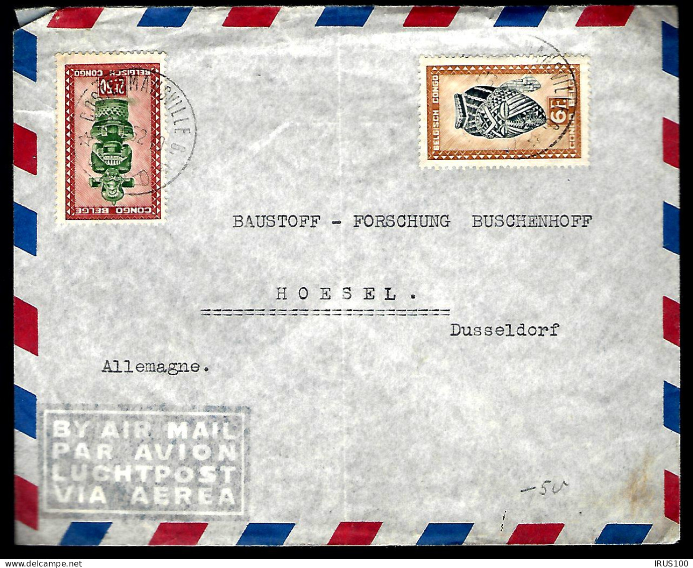 LETTRE EN PROVENANCE DU CONGO BELGE - POUR L'ALLEMAGNE - 1952 - - Brieven En Documenten