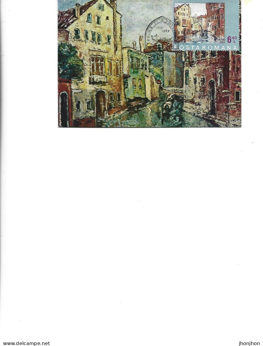 Romania -  Maximum Postcard 1972 - Painting By Marius Bunescu -   " Venice" - Maximumkarten (MC)