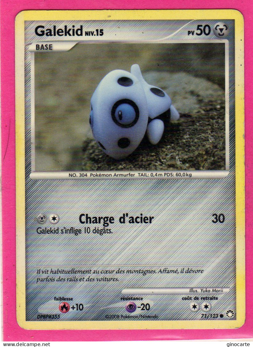 Carte Pokemon 2008 Diamant Et Perle Tresor Mysterieux 71/123 Galekid 50pv Occasion - Diamond & Pearl 