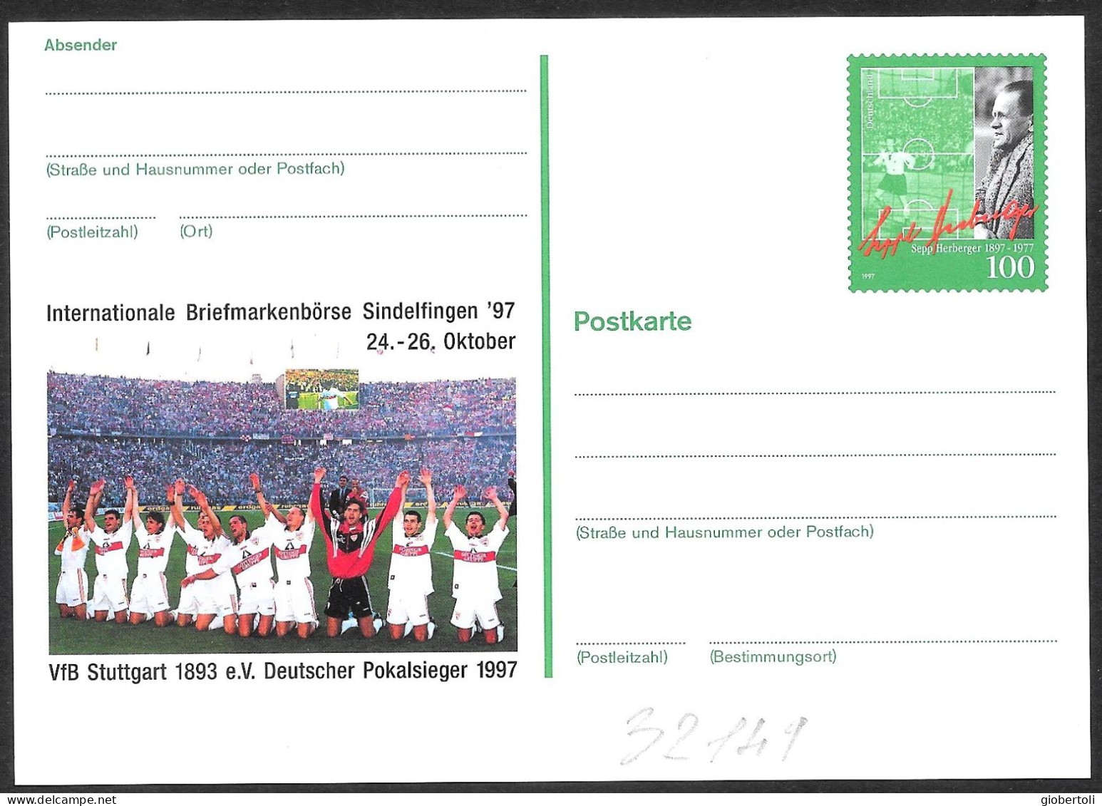 Germania/Germany/Allemagne: Intero, Stationery, Entier, Sepp Herberger - Lettres & Documents