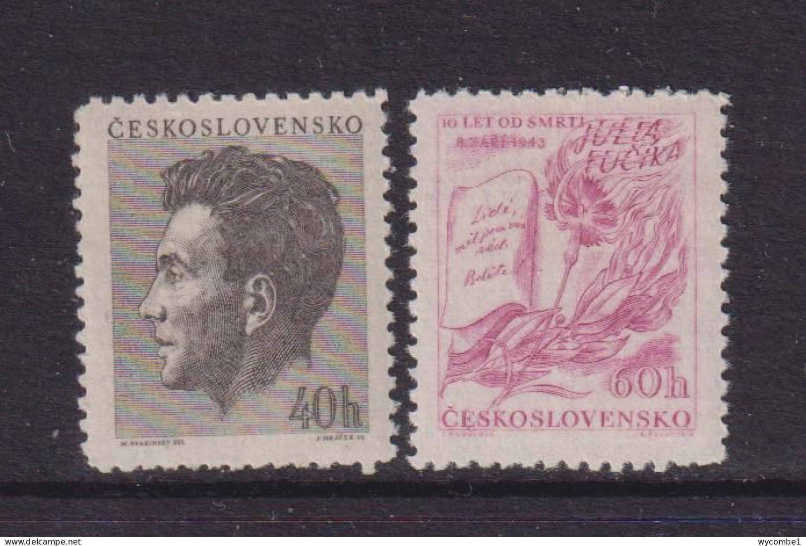 CZECHOSLOVAKIA  - 1953  Fucik  Set  Never Hinged Mint - Neufs